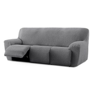 Super Elástic Cobertura de Sofá de Relax com 3 Lugares 3 Pés Roque