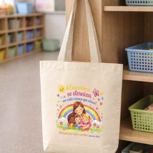 Tote Bag A Educadora se eterniza por cada criança que educa