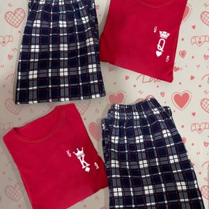 Pijama Cardado Rei de Espadas e Rainha de Copas