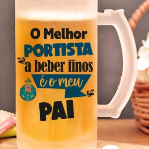 Caneca de Cerveja O Melhor Portista a beber finos é o meu Pai