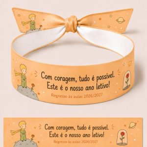 Pulseira Com coragem tudo é possível. Este é o nosso ano letivo!