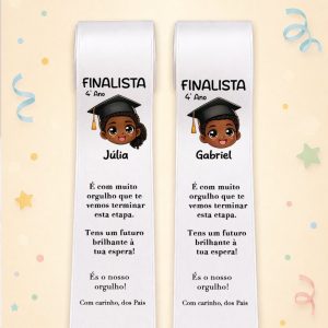 Fita de Finalista “Finalista 4º Ano” menino e menina Africanos