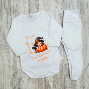 Body com calças O Meu 1º Halloween Menina