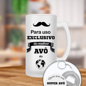 Caneca para cerveja Para uso exclusivo do melhor Avô do Mundo