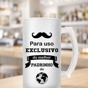 Caneca para cerveja Para uso exclusivo do Melhor Padrinho do Mundo