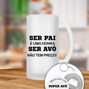 Caneca para cerveja Ser Pai é uma Honra Ser Avô não tem Preço