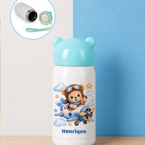 Garrafa Térmica infantil Urso Aviador